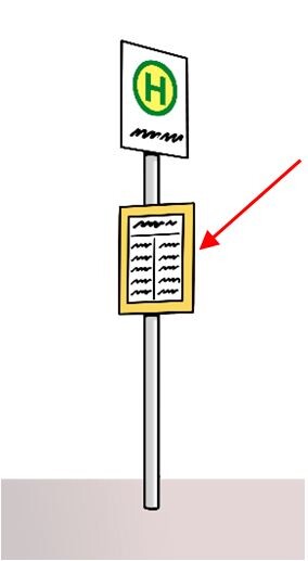 Haltestellen-Schild Haltestellen-Schild